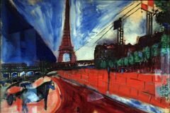 07 Le Pont de Passy et la Tour Eiffel - Marc Chagall 1911 - Robert Lehman Collection New York Metropolitan Museum Of Art.jpg